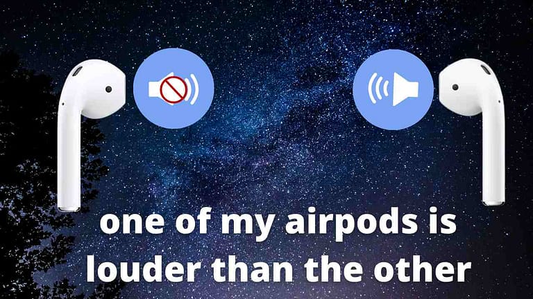 one of my airpods is louder than the other
